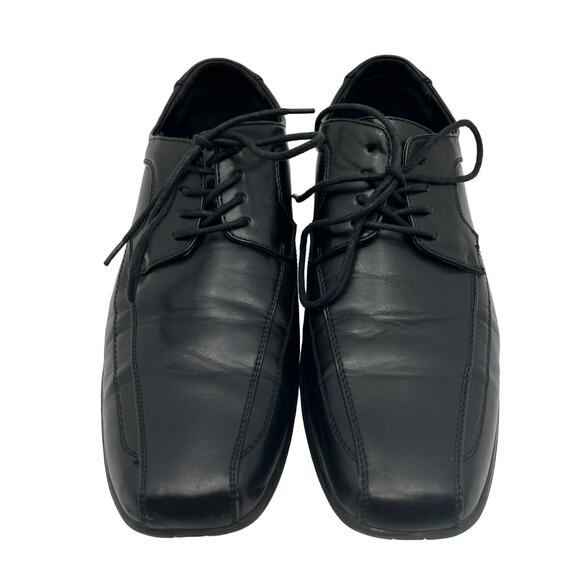 Amali 1837-000 Black Upper Square Toe Derby Mens 11 Dress Shoes - Picture 1 of 8